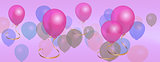 Panorama balloons birthday celebration 