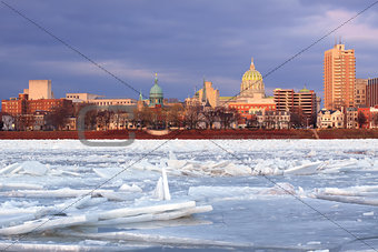 River Ice at Harrisburg