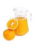 Oranges and jug of juice