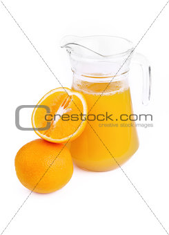 Oranges and jug of juice