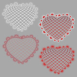 Vector lace hearts