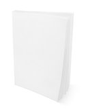 Blank white book on white