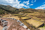 Tipon ruins peruvian Andes  Cuzco Peru
