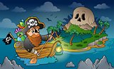 Theme with pirate skull island 3