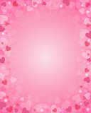 Pink background from hearts