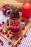 Mulled wine with cranberry and spices