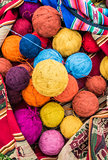natural dyed wool yarn peruvian Andes  Cuzco Peru