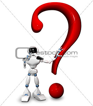 robot with a question mark