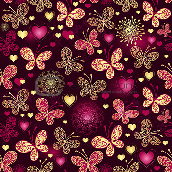 Valentine seamless dark pattern