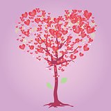 pink heart tree