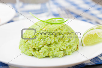 Creamy avocado rice