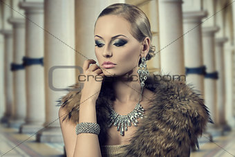 aristocratic sensual fashion woman 