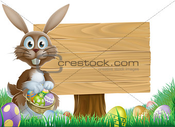 Rabbit and Easter sign