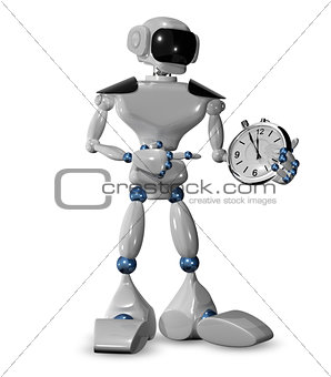 robot and a watch