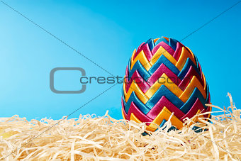 Easter egg in hay