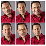 Six Different Male Expression
