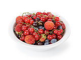 fresh garden berries in bowl