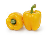 pair of yellow paprika bell peppers