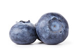 three fresh blueberries