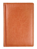 Brown leather diary book cover