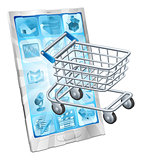 Mobile shopping app concept