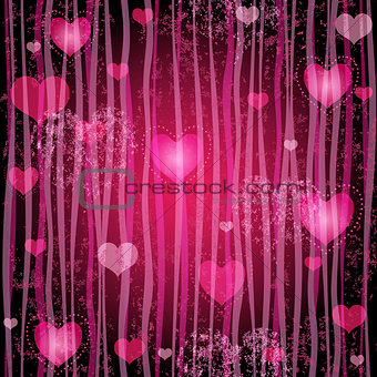 Grungy pink valentine pattern