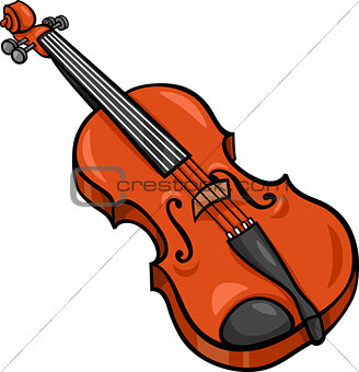 violin cartoon illustration clip art