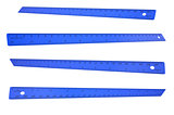 Blue plastic ruler