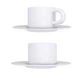 White coffee cup and saucer