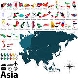 Political maps of Asia