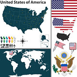 Map of United States of America