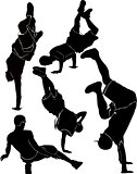 breakdance silhouette
