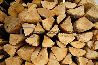 Stack of chopped fire wood