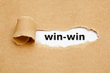Win-Win Concept Torn Paper