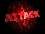 Attack on Dark Digital Background.