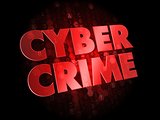 Cyber Crime on Dark Digital Background.