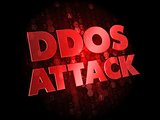 DDoS Attack on Dark Digital Background.