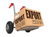 Export - Cardboard Box on Hand Truck.