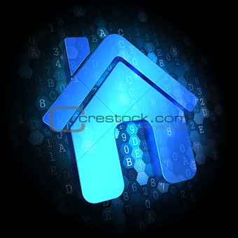 Home Icon on Digital Background.