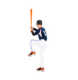 Baseball player with bat and ready to hit