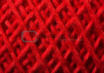 Red yarn close up