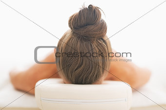 Woman laying on massage table
