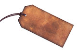 Blank brown leather tag