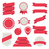Vector Stickers and Badges Set 3. Flat Style.