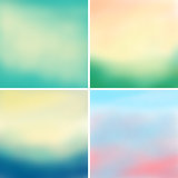 Abstract colorful blurred vector backgrounds set 3