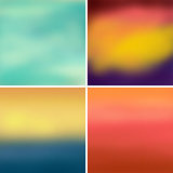 Abstract colorful blurred vector backgrounds set 4