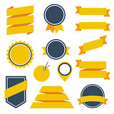 Vector Stickers and Badges Set 6. Flat Style.