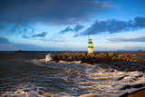 lighthouse on North sea, Ijmuiden