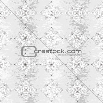 Seamless grungy floral pattern
