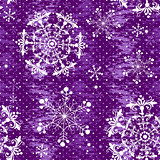 Seamless violet christmas grunge pattern